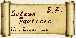 Selena Pavličić vizit kartica